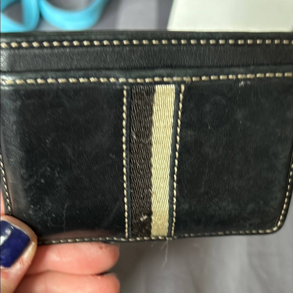 Coach Black and Beige Men's card holder Wallet - Picture 6 of 6